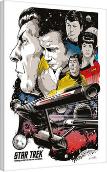 Cuadros en Lienzo Star Trek: Boldly Go - 50th Anniversary