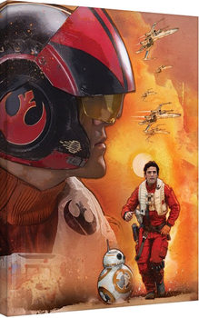 Cuadros en Lienzo Star Wars Episode VII: The Force Awakens - Poe Dameron Art