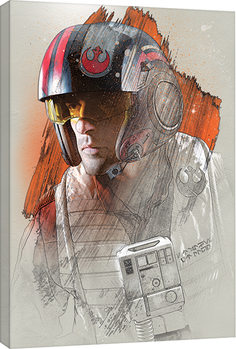 Cuadros en Lienzo Star Wars: Episodio VIII - Los últimos Jedi - Poe Brushstroke