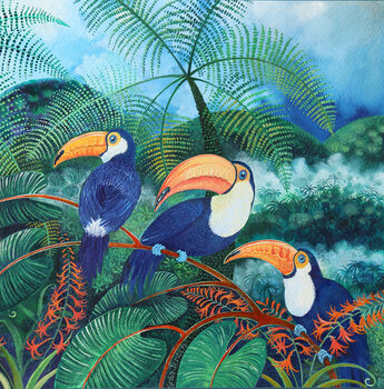 Cuadro en lienzo Toucans, 2012