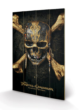 Poster su legno Pirati dei Caraibi - Skull