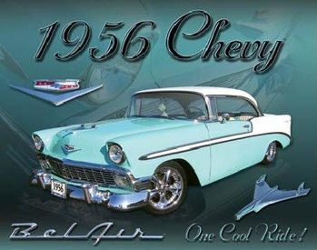 Placă metalică CHEVY 1956 - bel air