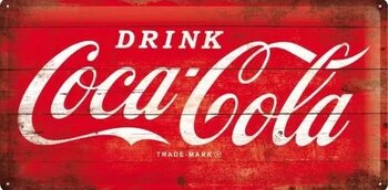 Placă metalică Coca-Cola - Logo Red