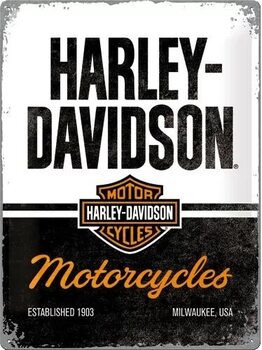 Placă metalică Harley-Davidson - Motorcycles