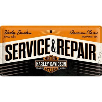Placă metalică Harley-Davidson - Service & Repair