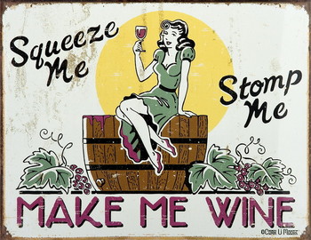 Placă metalică MAKE ME WINE