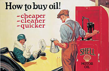 Placă metalică SHELL OIL