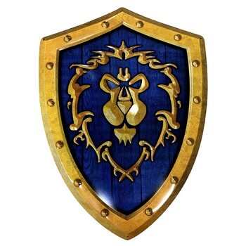 Placă metalică World of Warcraft - Alliance Shield