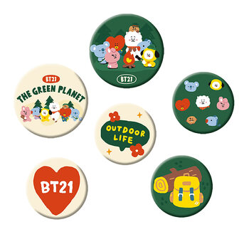 Odznaky set BT21 - Green Planet