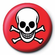 Placka SKULL & CROSSBONES (RED &
