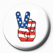 Placka TWO FINGER PEACE