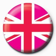 Placka Union Jack (Pink)
