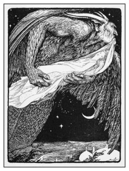 Plagát Antique illustration: Danhasch carries off the