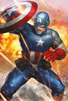 Plagát Captain America - Under Fire