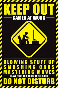 Plagát Gamer At Work