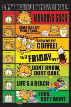 Plagát Garfield - days of the week