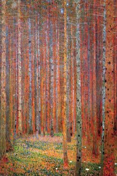 Plagát Gustav Klimt - Tannenwald