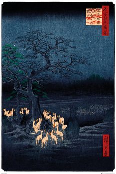 Plagát Hiroshige - New Years Eve Foxfire