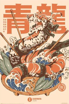 Plagát Ilustrata - Dragon Sushi
