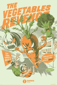 Plagát Ilustrata - The Vegetables Revenge