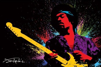 Plagát Jimi Hendrix - paint