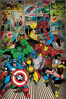 Plagát MARVEL COMICS - here come