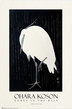 Plagát Ohara Koson - Egret in the Rain