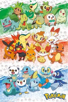 Plagát Pokemon - First Partners