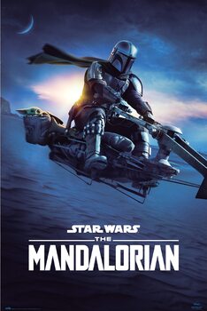 Plagát Star Wars: The Mandalorian - Speeder Bike 2