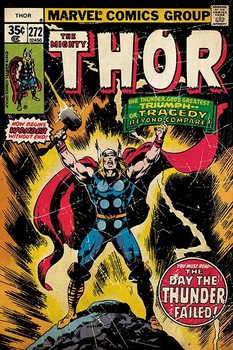 Plagát THOR - retro comic