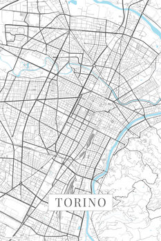 Plagát Torino white