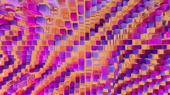 Plakat Abstract Cubic Grid Surface,  c.2015-2025