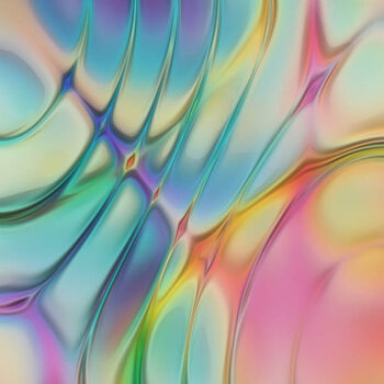 Plakat Abstract Striped Swirl Distorted  Waves