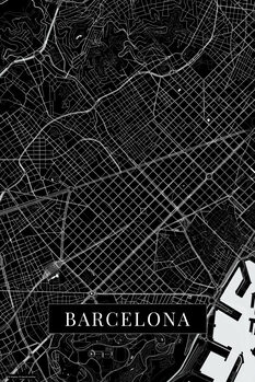 Plakat Barcelona black