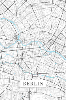 Plakat Berlin white