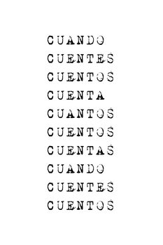 Plakat Cuando cuentes cuentos