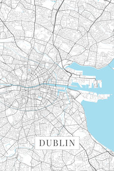 Plakat Dublin white