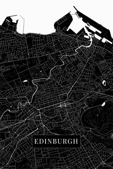 Plakat Edinburgh black