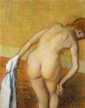 Billede på lærred Femme Prennant au Bain, 1886
