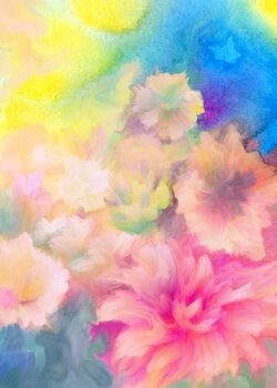 Plakat floral painted background