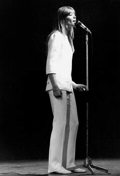 Billede på lærred Francoise Hardy on Stage at Olympia, Paris, October 29, 1965