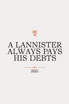 Plakat Game of Thrones - A Lannister always pays