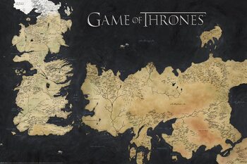 XXL plakat Game of Thrones - Westeros Map