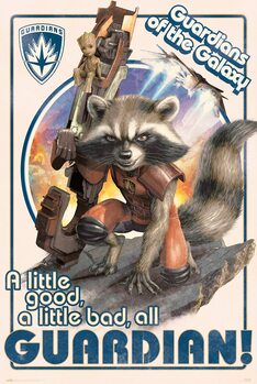 Plakat Guardians of the Galaxy - Rocket and Baby Groot