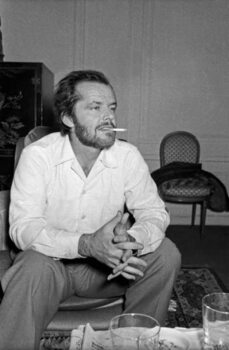 Plakat Jack Nicholson answering the journalists in his hotel in Paris, 9 December 1974