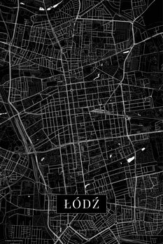 Plakat Lodz black