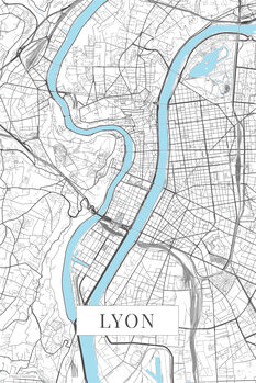 Plakat Lyon white