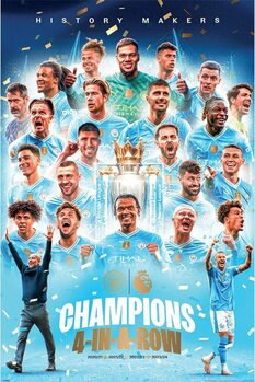 Plakat Manchester City - Champions 2024