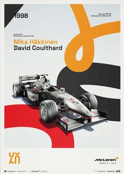 Kunsttryk McLaren Racing - MP4/13 - 60th Anniversary - 1998
