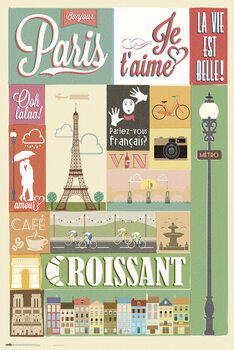 Plakat Paris - Collage